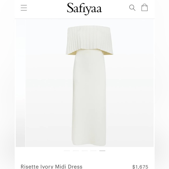 SAFIYAA RISETTE IVORY MIDI DRESS - Picture 4 of 9